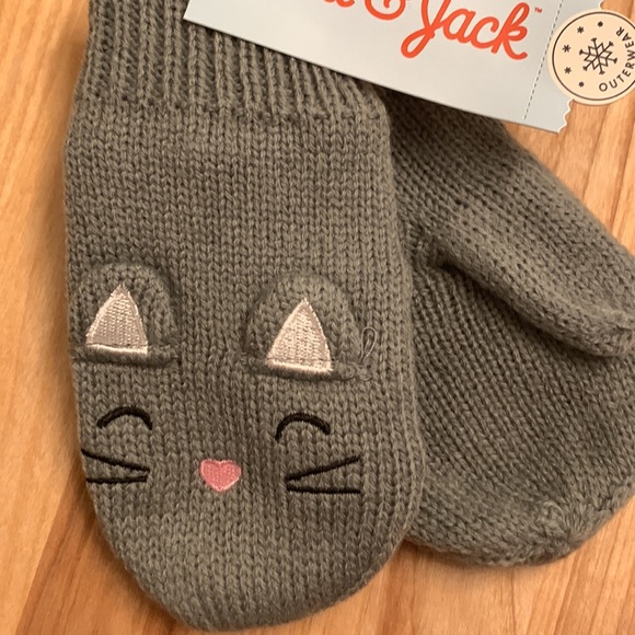 Girls Kitten Mittens NWT - Picture 2 of 3